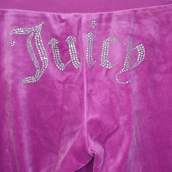 Juicy Couture OG Big Bling Velour Track Pants NWOT Purple Size Large - Picture 11 of 13